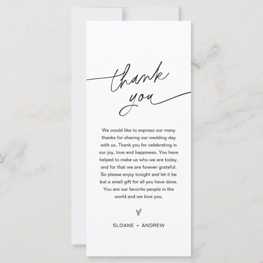 EVERLEIGH Minimalistisch huwelijksmenu 4x9 (Achterkant)