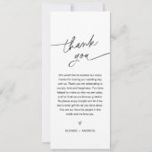 EVERLEIGH Minimalistisch huwelijksmenu 4x9 Kaart (Achterkant)