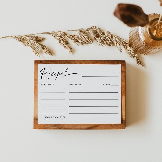 EVERLEIGH Minimalistisch Recept Kaart Vrijgezellen