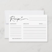 EVERLEIGH Minimalistisch Recept Kaart Vrijgezellen (Voorkant)