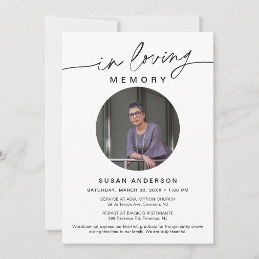 EVERLEIGH - Minimalistische aankondiging van begra (Voorkant)