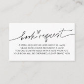 EVERLEIGH minimalistische Baby Book Request Insert Informatiekaartje (Voorkant)