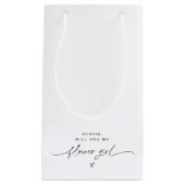 EVERLEIGH minimalistische Bloemenmeisje Gift Bag Klein Cadeauzakje (Voorkant)