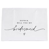 EVERLEIGH Minimalistische Bridesmaid Gift Bag Groot Cadeauzakje (Voorkant)