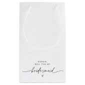 EVERLEIGH Minimalistische Bridesmaid Gift Bag Klein Cadeauzakje (Achterkant)