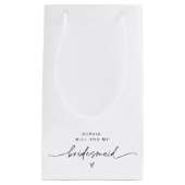 EVERLEIGH Minimalistische Bridesmaid Gift Bag Klein Cadeauzakje (Voorkant)