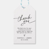 EVERLEIGH minimalistische bruiloft dank u gunst Cadeaulabel (Voorkant)