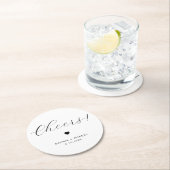 EVERLEIGH minimalistische bruiloft juichen Ronde Kartonnen Onderzetter (Insitu)