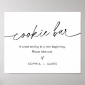 EVERLEIGH Minimalistische Cookie Bar Bruiloft Favo Poster (Voorkant)