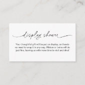 EVERLEIGH Minimalistische Display Douche Informatiekaartje (Voorkant)