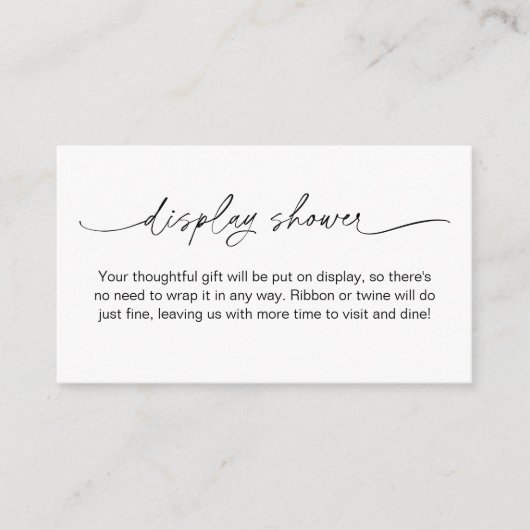 EVERLEIGH Minimalistische Display Douche Informatiekaartje