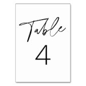 EVERLEIGH Minimalistische Moderne Tafel Nummerkaar Kaart (Voorkant)