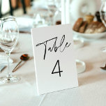 EVERLEIGH Minimalistische moderne tafelnummer Kaar<br><div class="desc">Everleigh Collectie - een verbluffend en minimalistisch collectie met een modern lettertype voor kalligrafie dat zowel chic als stijlvol is. Dit collectie biedt een tijdloos en elegant ontwerp dat perfect is voor elke gebeurtenis, van bruiloften tot baby showers en alles daartussen. Beleef de elegantie en verfijning van het Collectie van...</div>