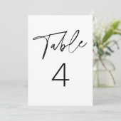 EVERLEIGH Minimalistische moderne tafelnummer Kaar (Staand voorkant)