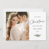 EVERLEIGH Minimalistische Pas getrouwd kerstKaart Kaart (Voorkant)