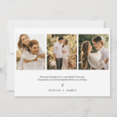 EVERLEIGH Minimalistische Pas getrouwd kerstKaart Kaart (Achterkant)