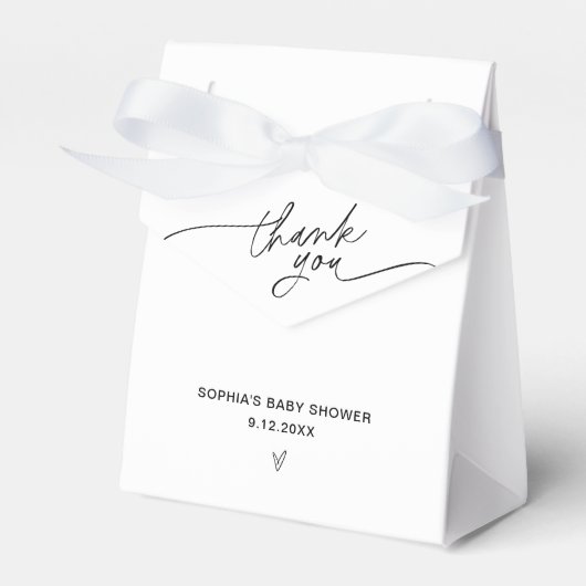 EVERLEIGH Modern Minimalistisch Baby shower Bedankdoosjes (Voorkant Zijde)