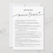 EVERLEIGH Movie Trivia Vrijgezellenfeest Kaart (Voorkant)