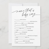 EVERLEIGH-naam die Baby Song Game-Kaart Kaart (Voorkant)