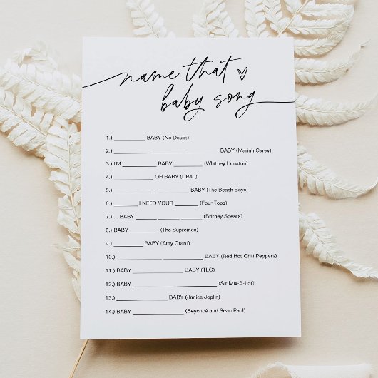 EVERLEIGH-naam die Baby Song Game-Kaart Kaart