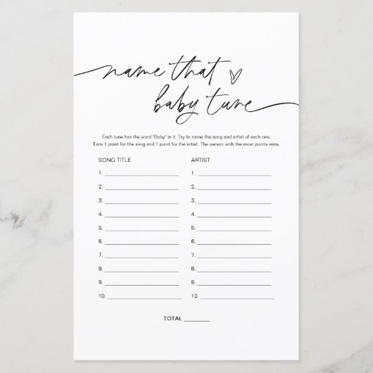 EVERLEIGH-naam die het Baby shower van de Tune van (Voorkant)