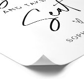 EVERLEIGH neemt een foto en neemt een bordje voor  Poster (Hoek)