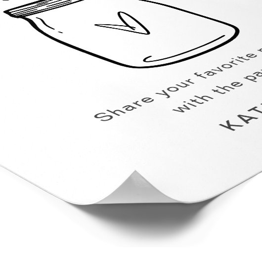 EVERLEIGH Ouderschap Tip Jar Sign Poster (Hoek)