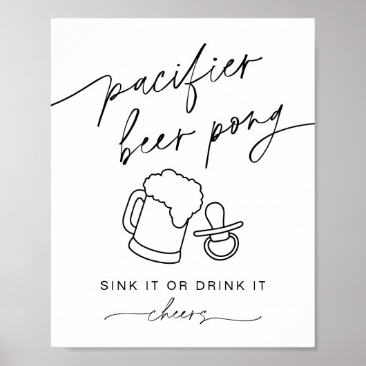 EVERLEIGH Pacifier Beer Pong Poster (Voorkant)