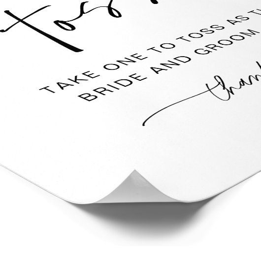 EVERLEIGH Petal Toss Wedding Sign Poster (Hoek)