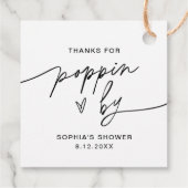 EVERLEIGH Popcorn bevoordeelt Bedankt voor papaver Bedankjes Labels (Achterkant)