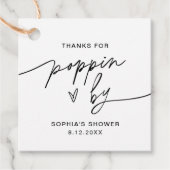 EVERLEIGH Popcorn bevoordeelt Bedankt voor papaver Bedankjes Labels (Voorkant)