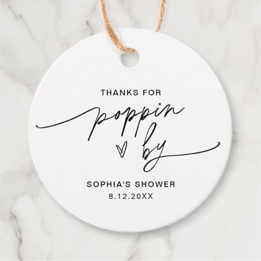 EVERLEIGH Popcorn Favor Bedankt voor het langskome Bedankjes Labels (Voorkant)