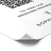 EVERLEIGH QR-code Huwelijksprogramma Bord Poster (Hoek)