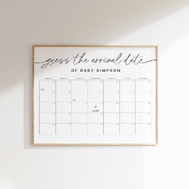 EVERLEIGH Raad de Aankomstdatum Baby shower 16x20 Poster