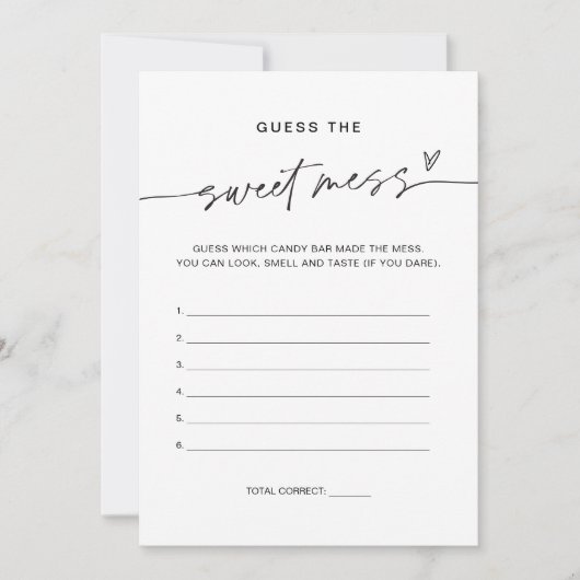 EVERLEIGH raad de Sweet Mess Kaart (Voorkant)