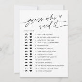 EVERLEIGH Raad die het Vrijgezellenfeest Game zei Kaart (Voorkant)