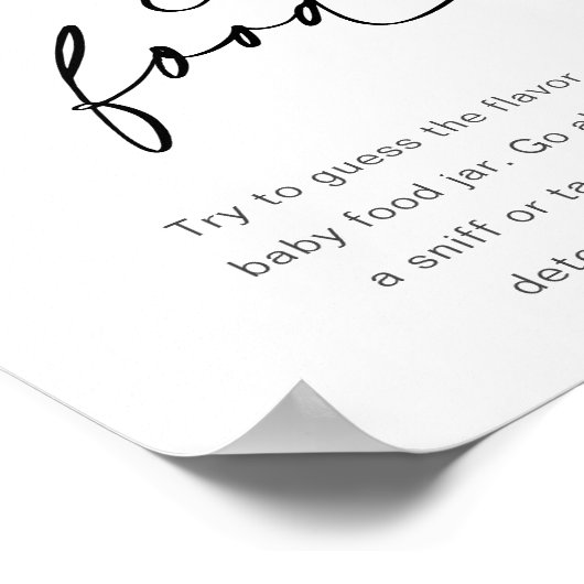 EVERLEIGH Raad eens het Baby-logo Poster (Hoek)