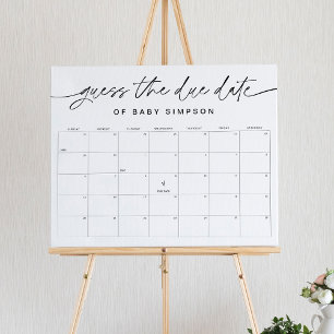 EVERLEIGH Raad Vervaldatum Baby shower game 16x20 Poster