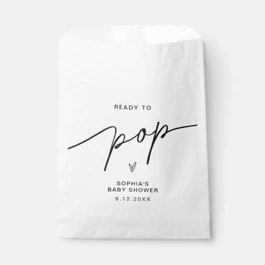 EVERLEIGH Ready to Pop Popcorn Baby shower Bedankzakje (Voorkant)