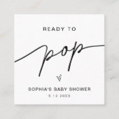 EVERLEIGH Ready to Pop Popcorn-Kaart Vierkante Visitekaartje (Voorkant)