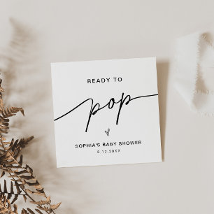 EVERLEIGH Ready to Pop Popcorn-Kaart Vierkante Visitekaartje