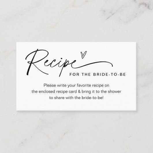 EVERLEIGH Recipe Insert Kaart Visitekaartje (Voorkant)