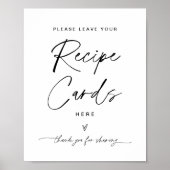 EVERLEIGH Recipe Kaart Sign - Verlaat uw Ontvanger Poster (Voorkant)