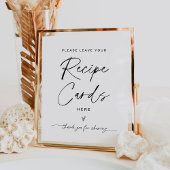 EVERLEIGH Recipe Kaart Sign - Verlaat uw Ontvanger Poster