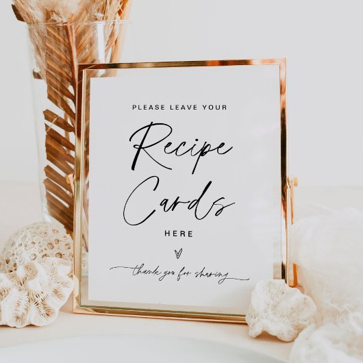 EVERLEIGH Recipe Kaart Sign - Verlaat uw Ontvanger Poster