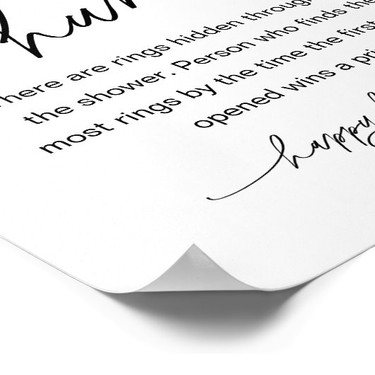 EVERLEIGH Ring Hunt Vrijgezellenfeest Game Poster (Hoek)