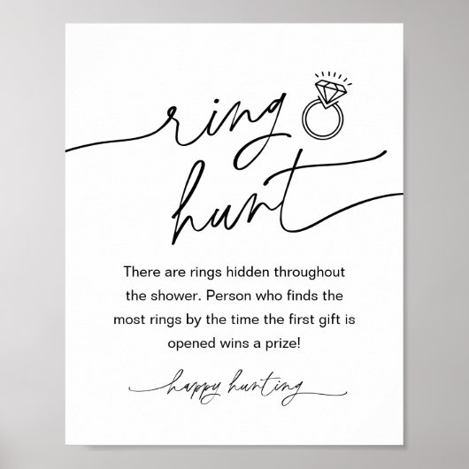 EVERLEIGH Ring Hunt Vrijgezellenfeest Game Poster (Voorkant)