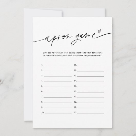 EVERLEIGH Schort Vrijgezellenfeest Kaart (Voorkant)