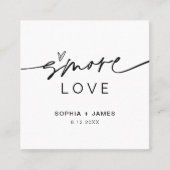 EVERLEIGH Smore Love Favor Kaart Vierkante Visitekaartje (Voorkant)