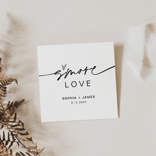 EVERLEIGH Smore Love Favor Kaart Vierkante Visitekaartje